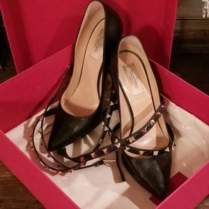 Valentino Heels, Rockstud wrap strap